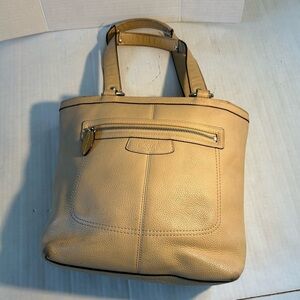 Coach Penelope Tan Pebble Leather Tote Bag 14683